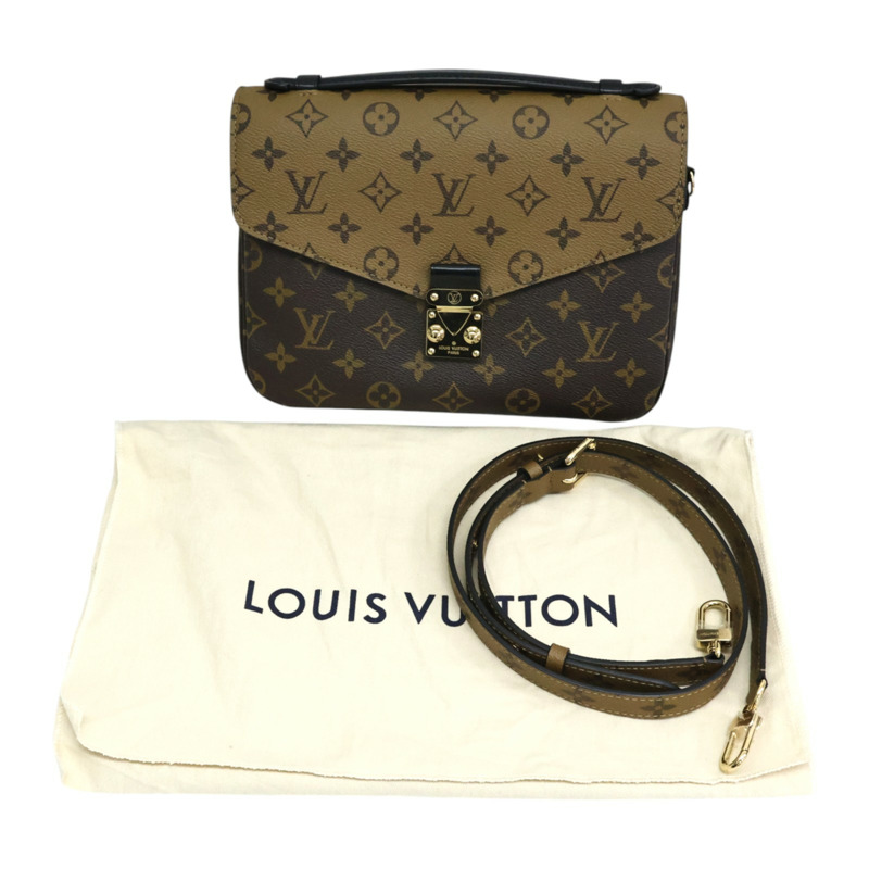 棕色 原花帆布 Pochette Metis 兩用包【LOUIS VUITTON LV 路易威登】 M44876-12