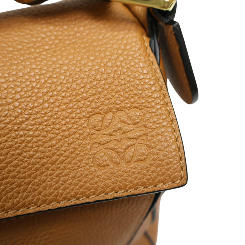 棕色 牛皮 Puzzle Small 肩背包【LOEWE 羅威】 A510S21-5
