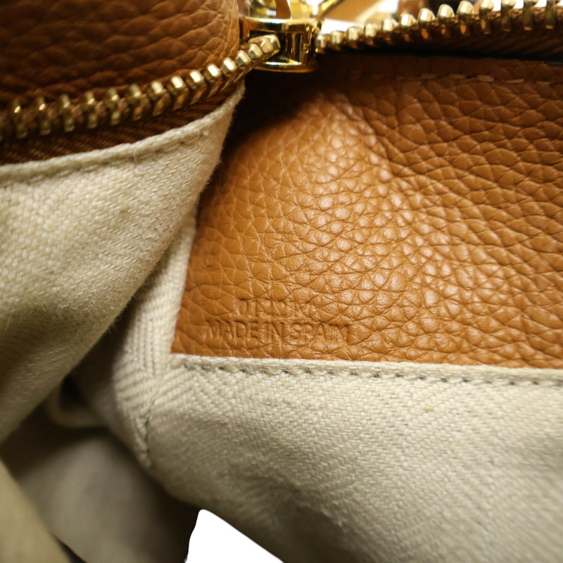 棕色 牛皮 Puzzle Small 肩背包【LOEWE 羅威】 A510S21-7