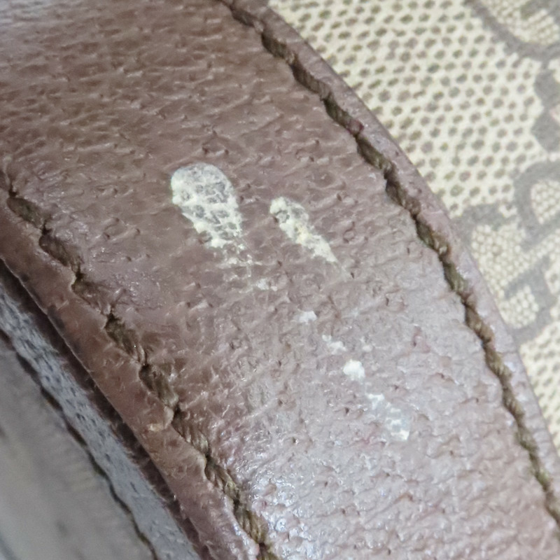 棕色 緹花帆布 牛皮 Savoy maxi 手提行李箱【GUCCI 古馳】 722177-10