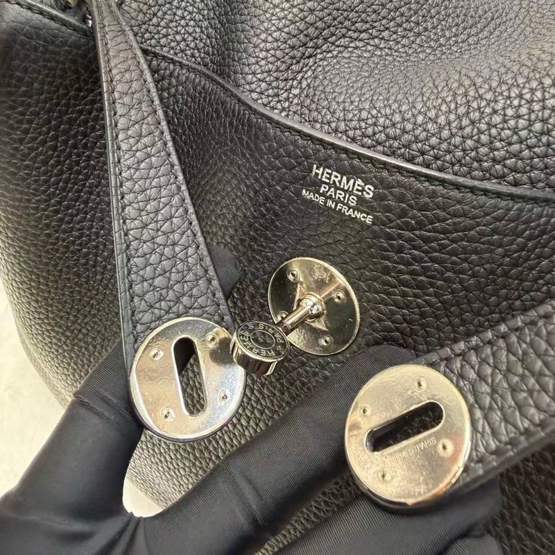 Hermes Lindy 30 黑色 銀扣 經典保值款-7