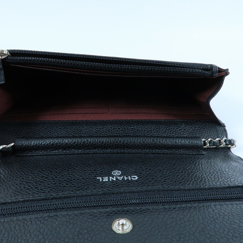 CHANEL 牛皮皮革Wallet On Chain鏈帶肩背袋-4