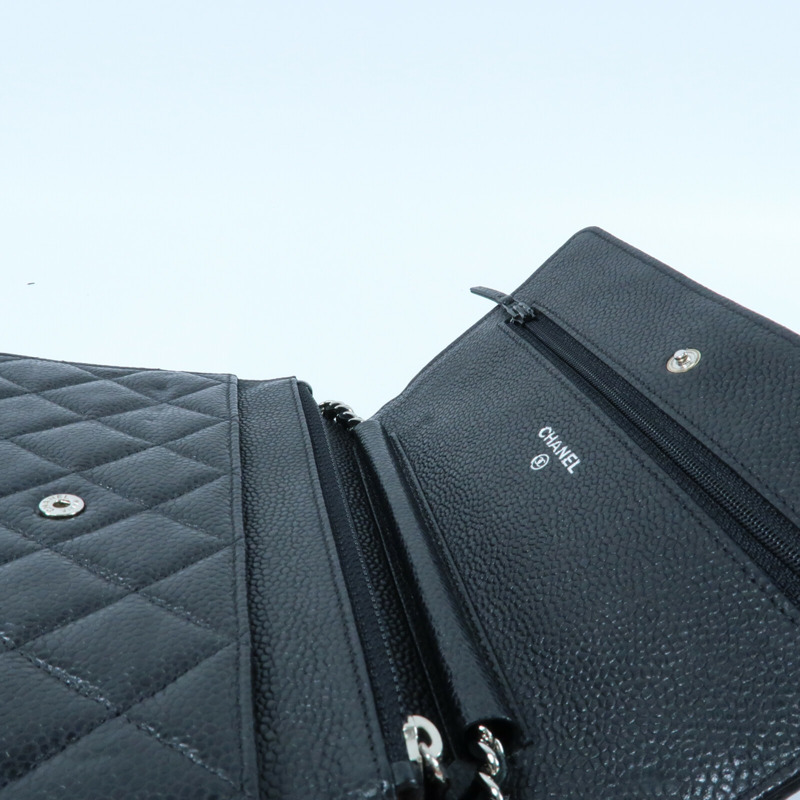 CHANEL 牛皮皮革Wallet On Chain鏈帶肩背袋-5