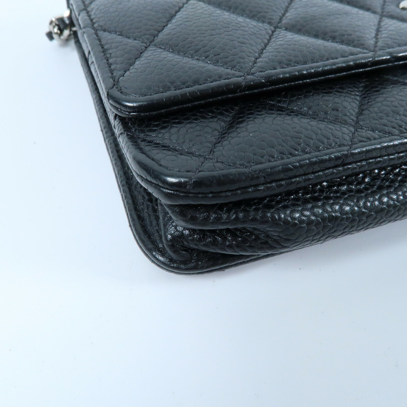 CHANEL 牛皮皮革Wallet On Chain鏈帶肩背袋-13