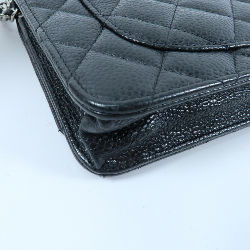 CHANEL 牛皮皮革Wallet On Chain鏈帶肩背袋-15