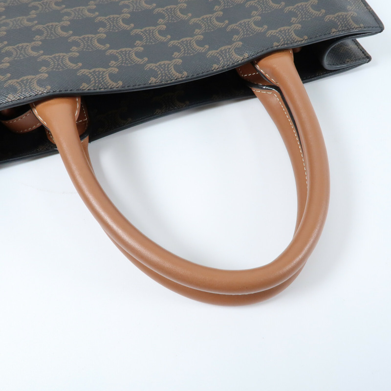 CELINE 塗層帆布Triomphe Cabas Vertical手挽肩背兩用袋-7