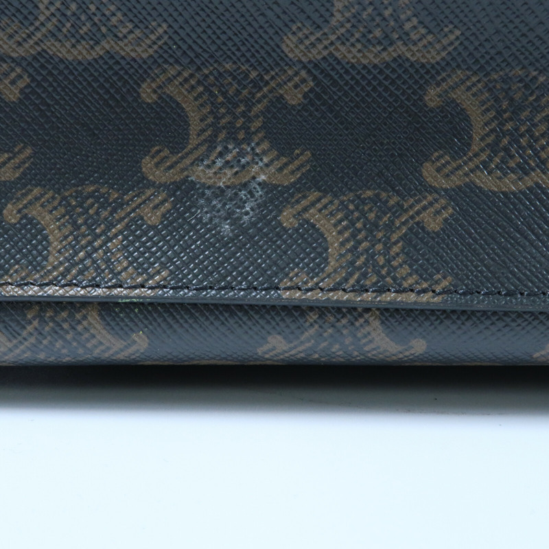 CELINE 塗層帆布Triomphe Cabas Vertical手挽肩背兩用袋-9