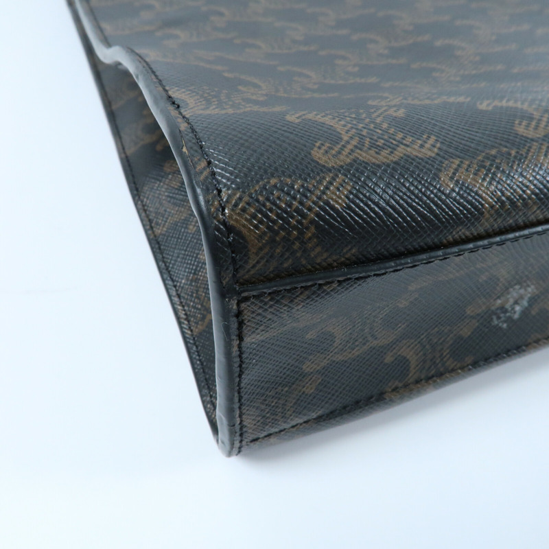 CELINE 塗層帆布Triomphe Cabas Vertical手挽肩背兩用袋-11