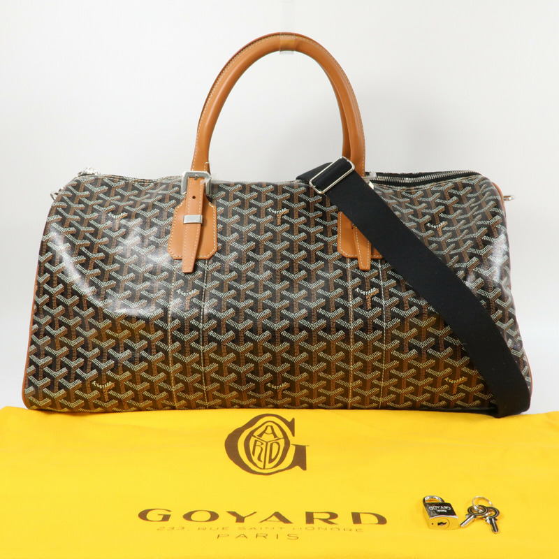 GOYARD 塗層帆布Boston 50 Bag手挽肩背兩用袋-9