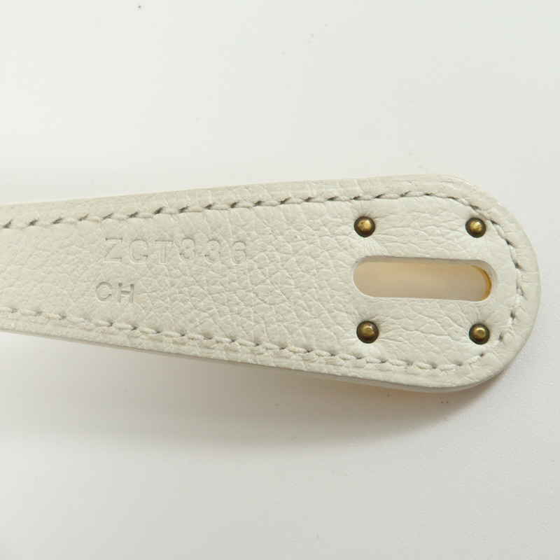 HERMES Evercolor皮革Lindy 26手挽肩背兩用袋Blanc-5