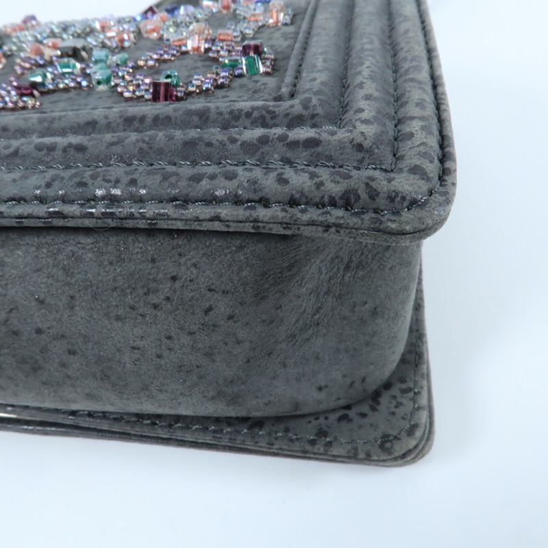 CHANEL Textured Suede Boy 25鏈帶肩背袋-19