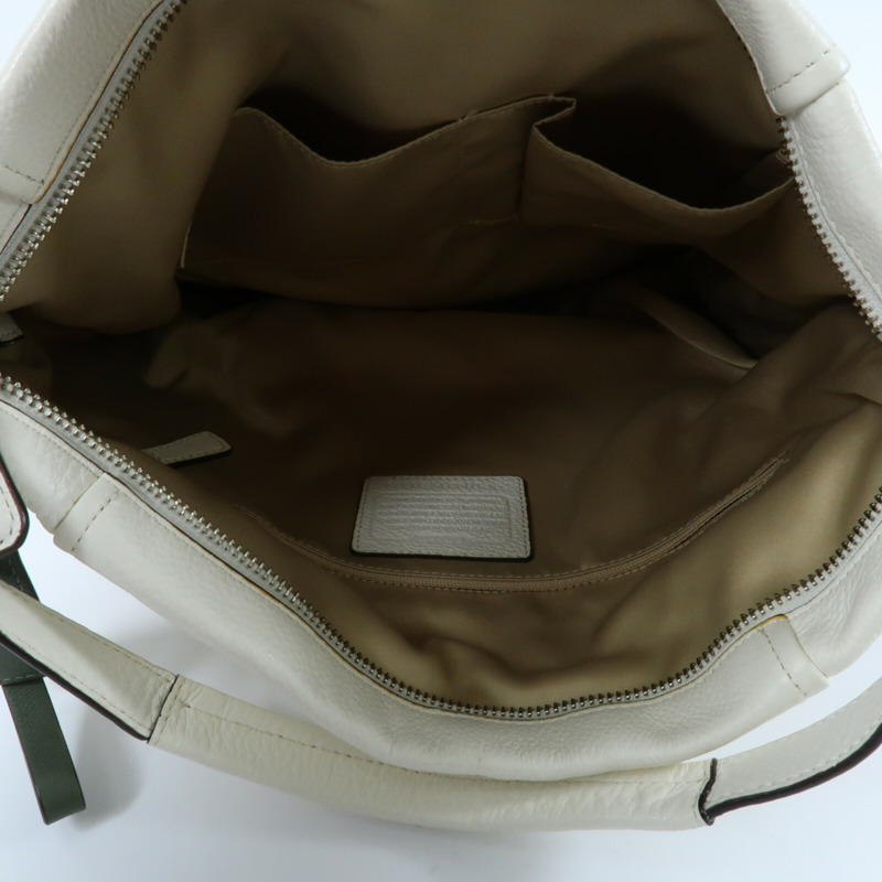 COACH 牛皮皮革2 Way Shouler Bag手挽肩背兩用袋-4