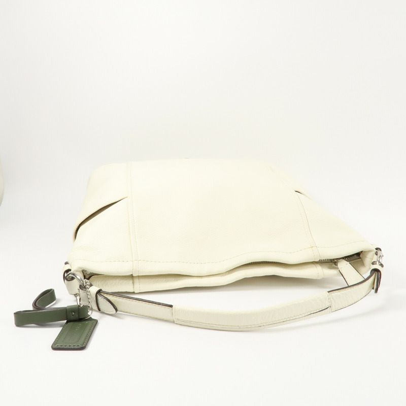 COACH 牛皮皮革2 Way Shouler Bag手挽肩背兩用袋-7