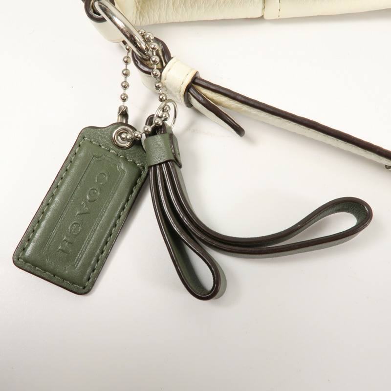 COACH 牛皮皮革2 Way Shouler Bag手挽肩背兩用袋-9