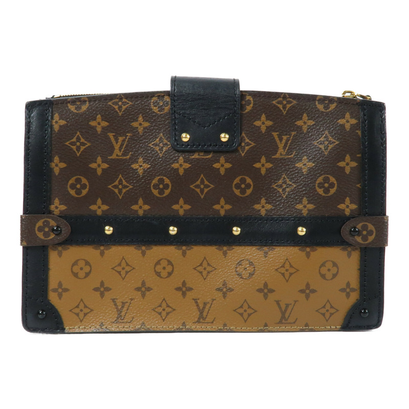 LOUIS VUITTON Monogram Reverse Trunk Clutch肩背袋-1