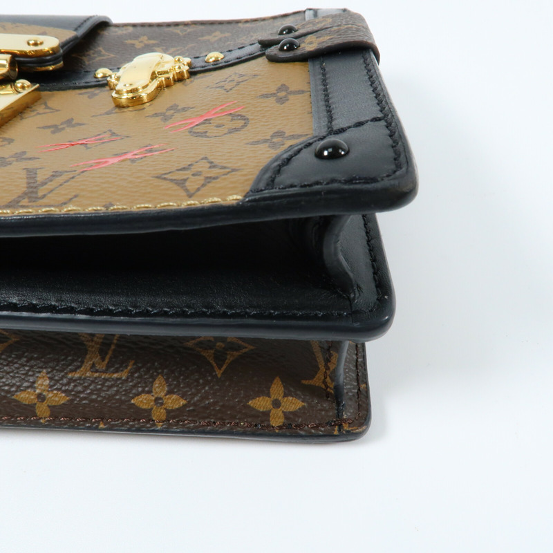 LOUIS VUITTON Monogram Reverse Trunk Clutch肩背袋-10