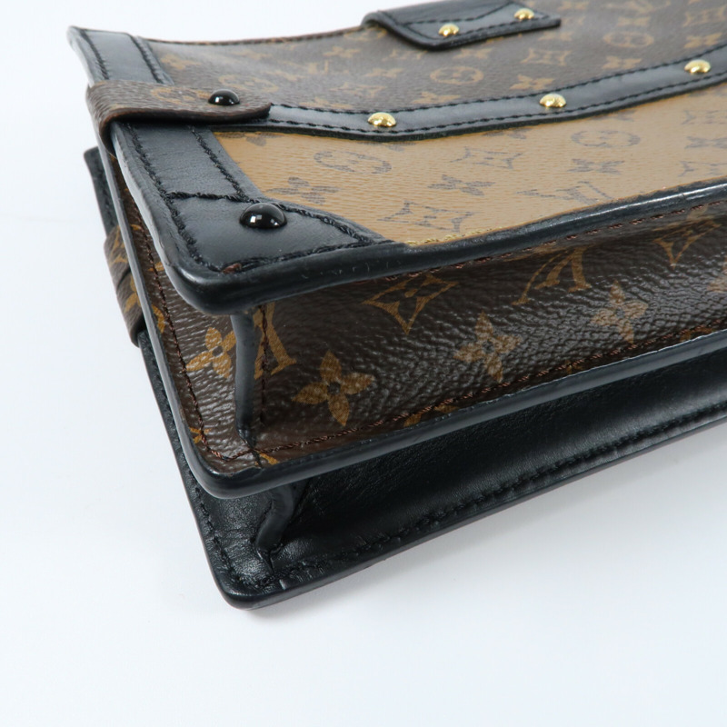 LOUIS VUITTON Monogram Reverse Trunk Clutch肩背袋-11