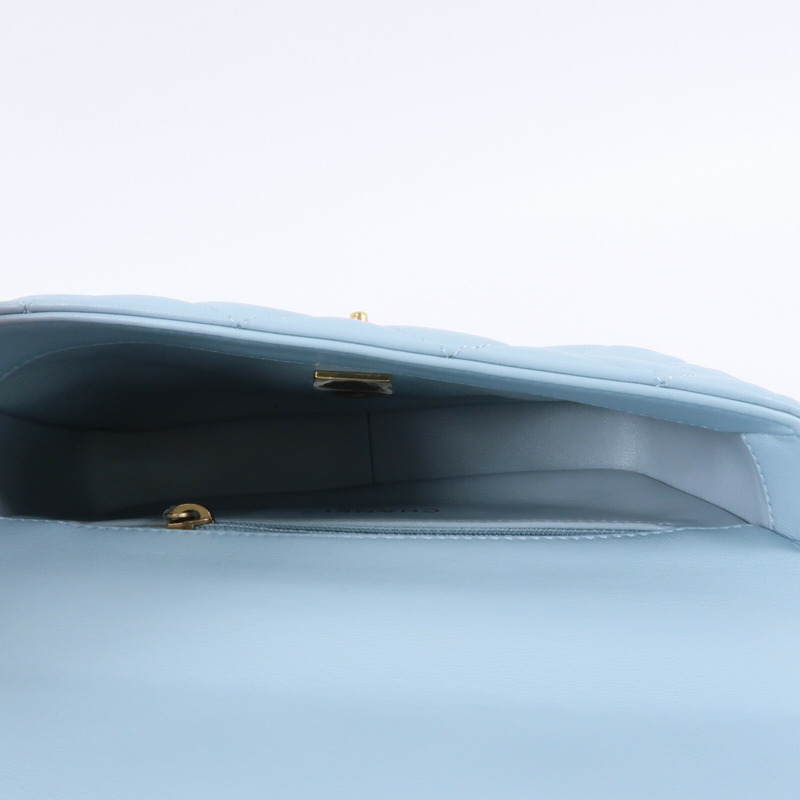 CHANEL 羊皮皮革CC Flat Bag 20鏈帶肩背袋-4