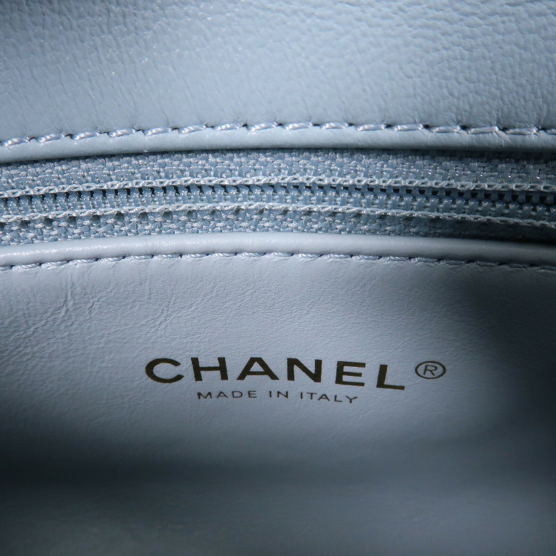 CHANEL 羊皮皮革CC Flat Bag 20鏈帶肩背袋-6