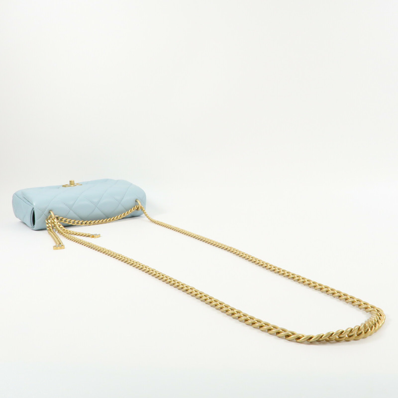 CHANEL 羊皮皮革CC Flat Bag 20鏈帶肩背袋-10