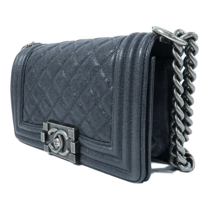 CHANEL 牛皮皮革Boy 20鏈帶肩背袋-1