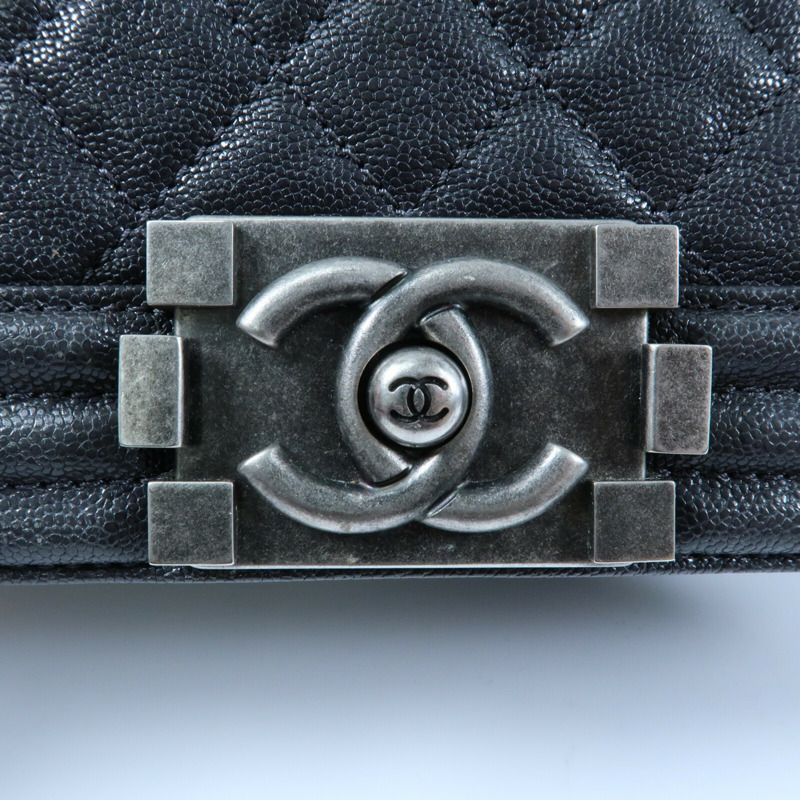 CHANEL 牛皮皮革Boy 20鏈帶肩背袋-4