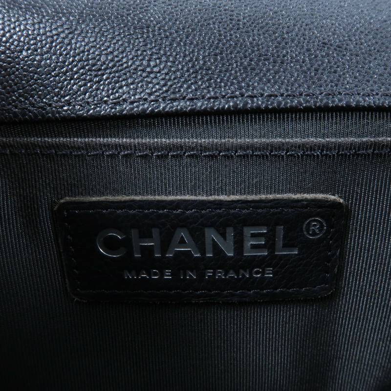 CHANEL 牛皮皮革Boy 20鏈帶肩背袋-5