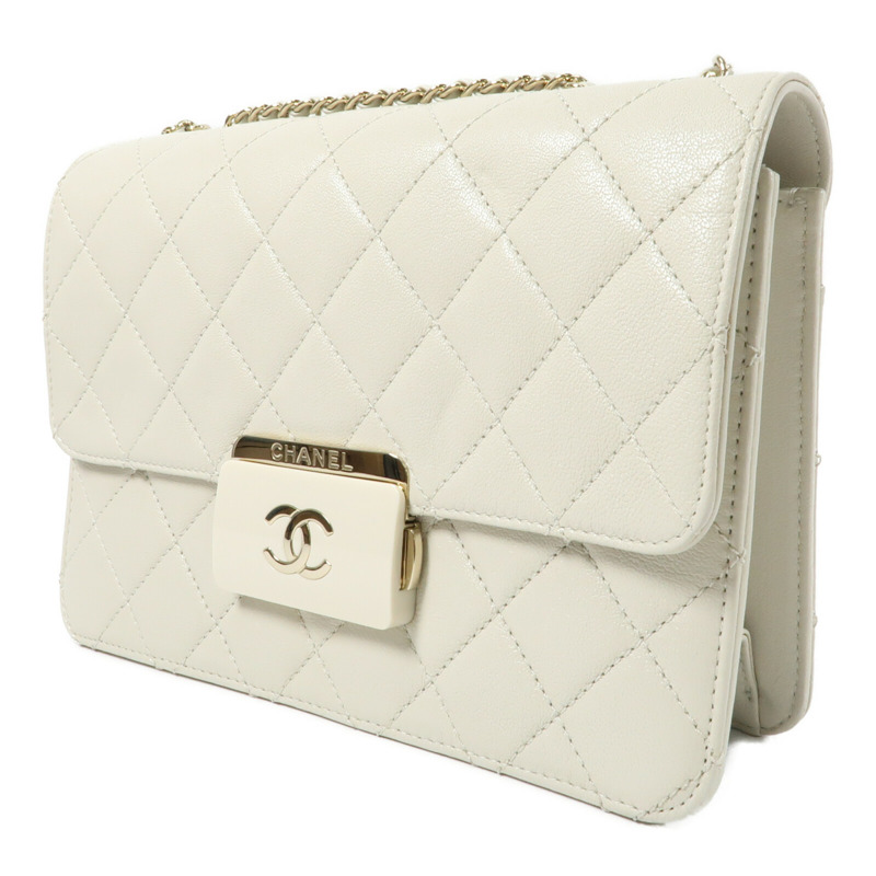 CHANEL 牛皮皮革Beauty Lock Flap Bag鏈帶肩背袋-2