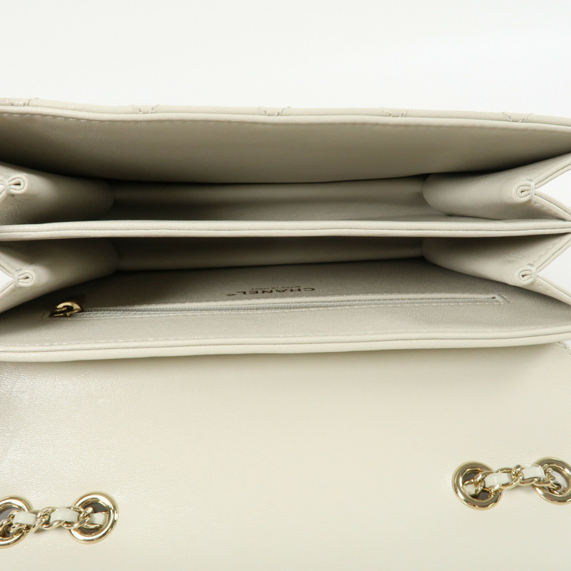 CHANEL 牛皮皮革Beauty Lock Flap Bag鏈帶肩背袋-4