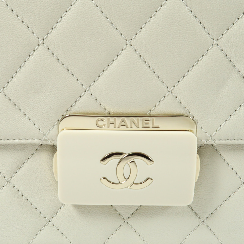 CHANEL 牛皮皮革Beauty Lock Flap Bag鏈帶肩背袋-5
