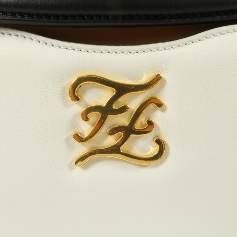 FENDI 牛皮皮革Karligraphy Pocket Shoulder Bag鏈帶肩背袋-5