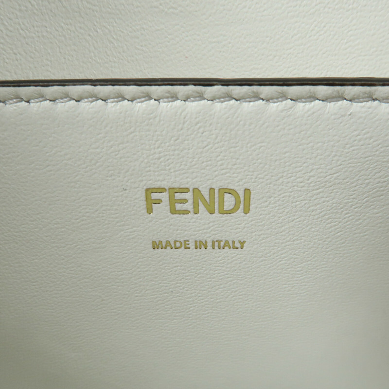 FENDI 牛皮皮革Karligraphy Pocket Shoulder Bag鏈帶肩背袋-6