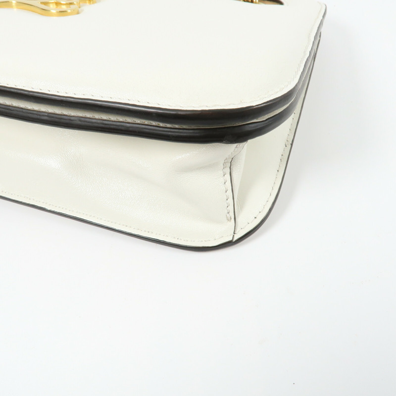 FENDI 牛皮皮革Karligraphy Pocket Shoulder Bag鏈帶肩背袋-13