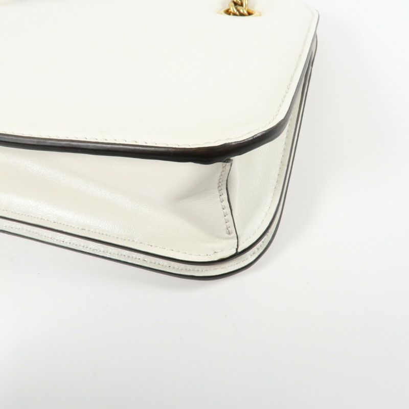 FENDI 牛皮皮革Karligraphy Pocket Shoulder Bag鏈帶肩背袋-15