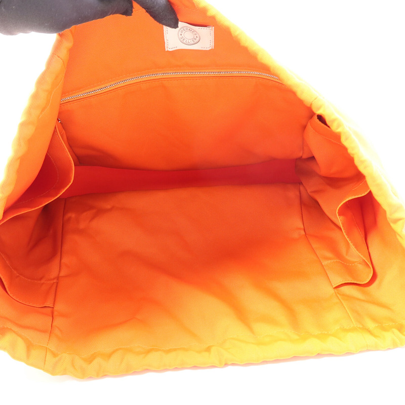 HERMES 帆布Grooming Bag銀扣手挽肩背兩用袋Blue-8