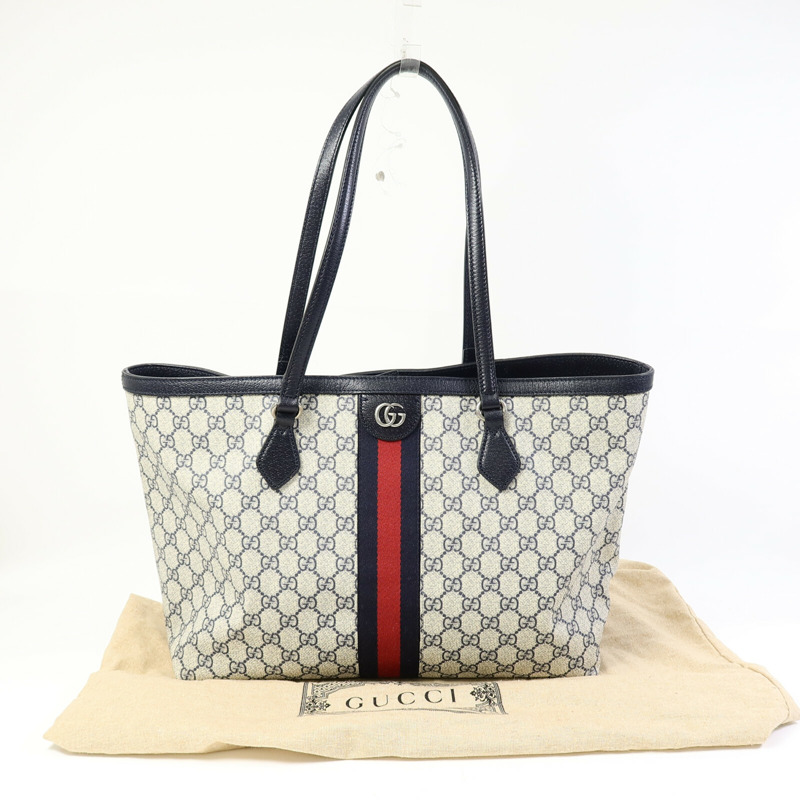 GUCCI 塗層帆布Ophidia Medium GG Supreme Tote Bag手挽袋-8