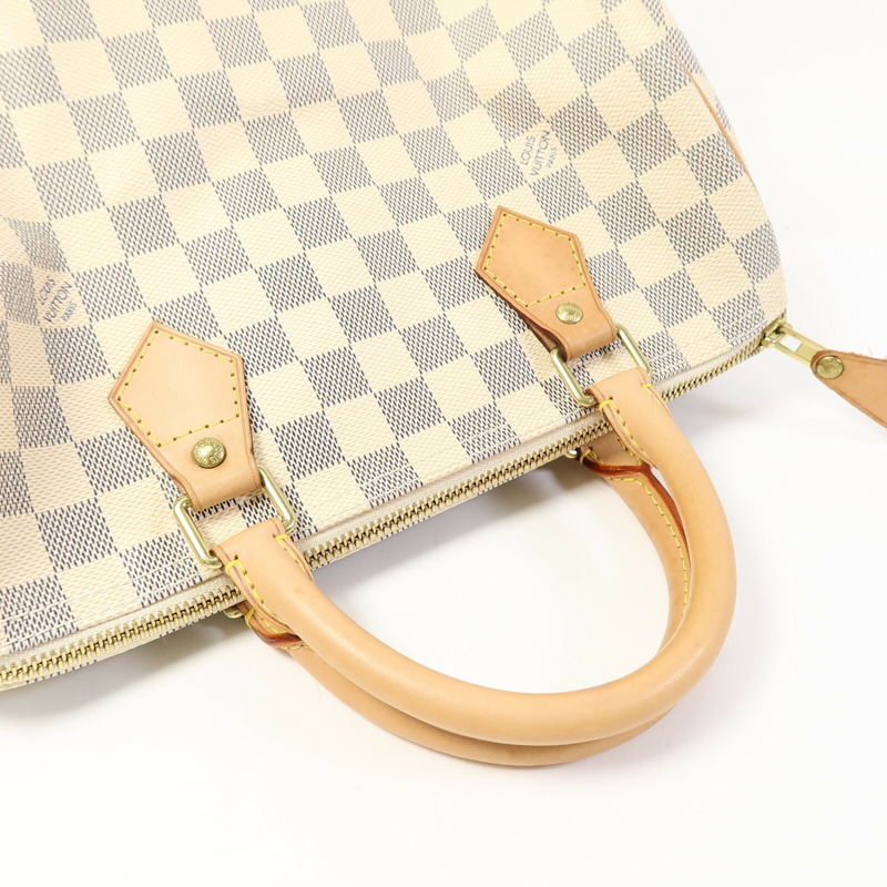 LOUIS VUITTON Damier Azur Speedy 30手挽袋-7