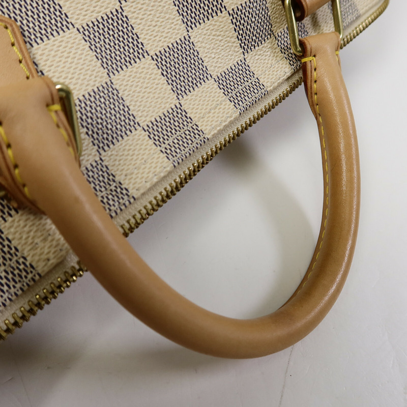LOUIS VUITTON Damier Azur Speedy 30手挽袋-16