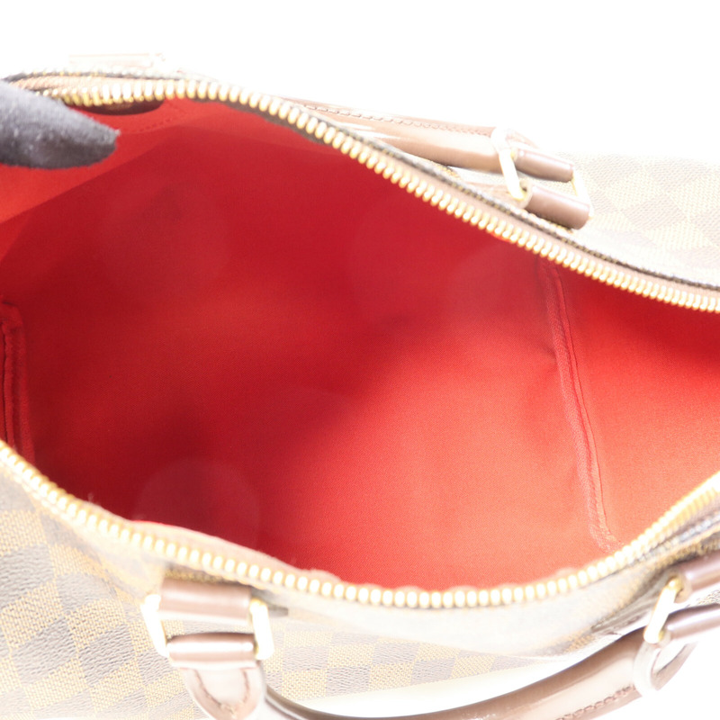 LOUIS VUITTON Damier Speedy Bandouliere 30金扣手挽袋-4
