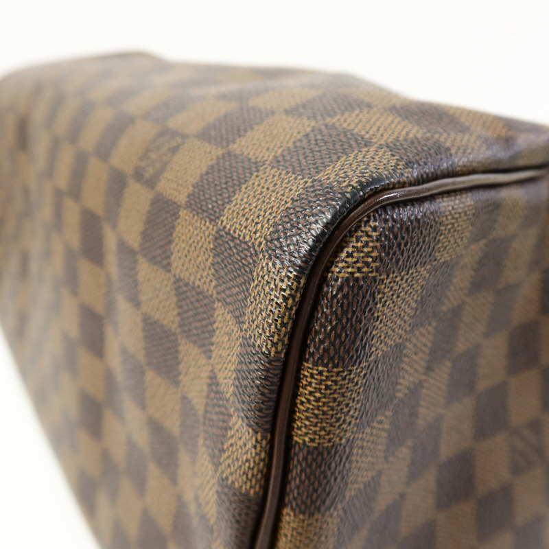 LOUIS VUITTON Damier Speedy Bandouliere 30金扣手挽袋-11