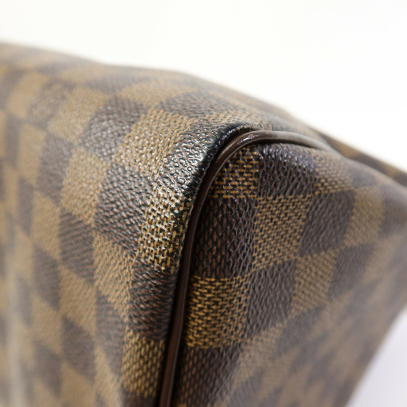 LOUIS VUITTON Damier Speedy Bandouliere 30金扣手挽袋-13