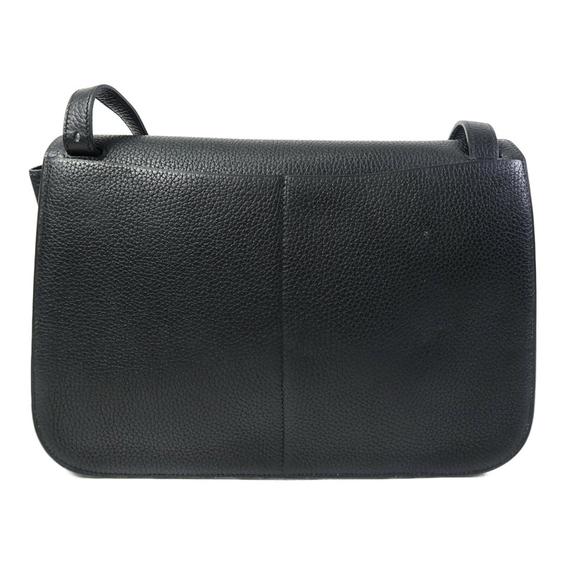 HERMES Clemence皮革Halzan 31金扣手挽肩背兩用袋Noir-2
