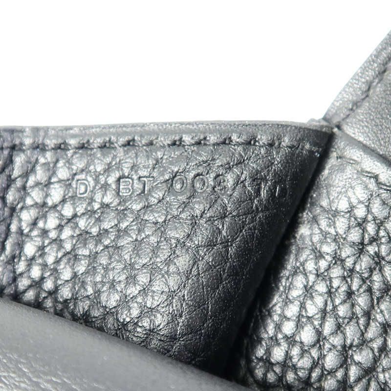 HERMES Clemence皮革Halzan 31金扣手挽肩背兩用袋Noir-7