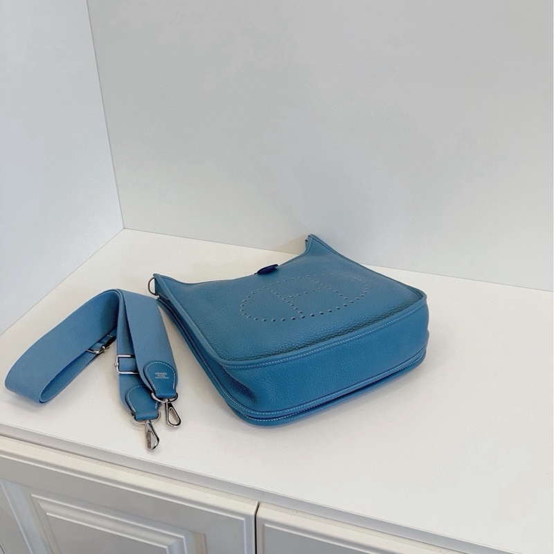 ✨Hermes Evelyne 29 牛仔藍 寶藏大包 98新💙-7