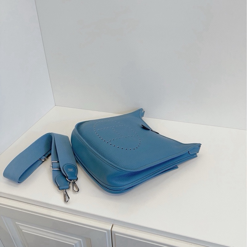 ✨Hermes Evelyne 29 牛仔藍 寶藏大包 98新💙-8