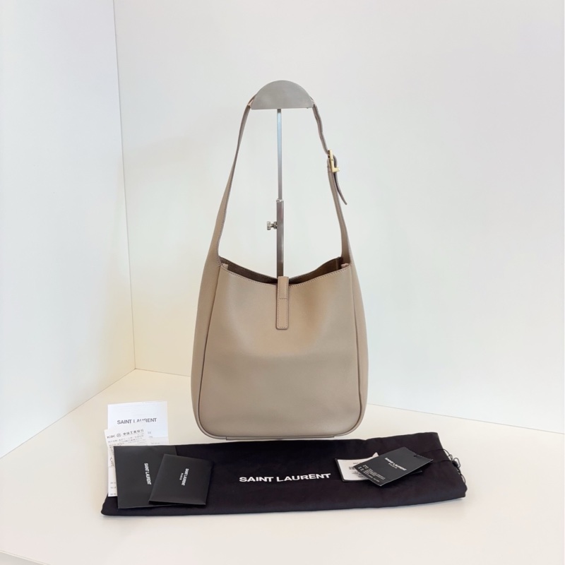 ✨Saint Laurent hobo 水桶包小號 奶茶色 🧋-4