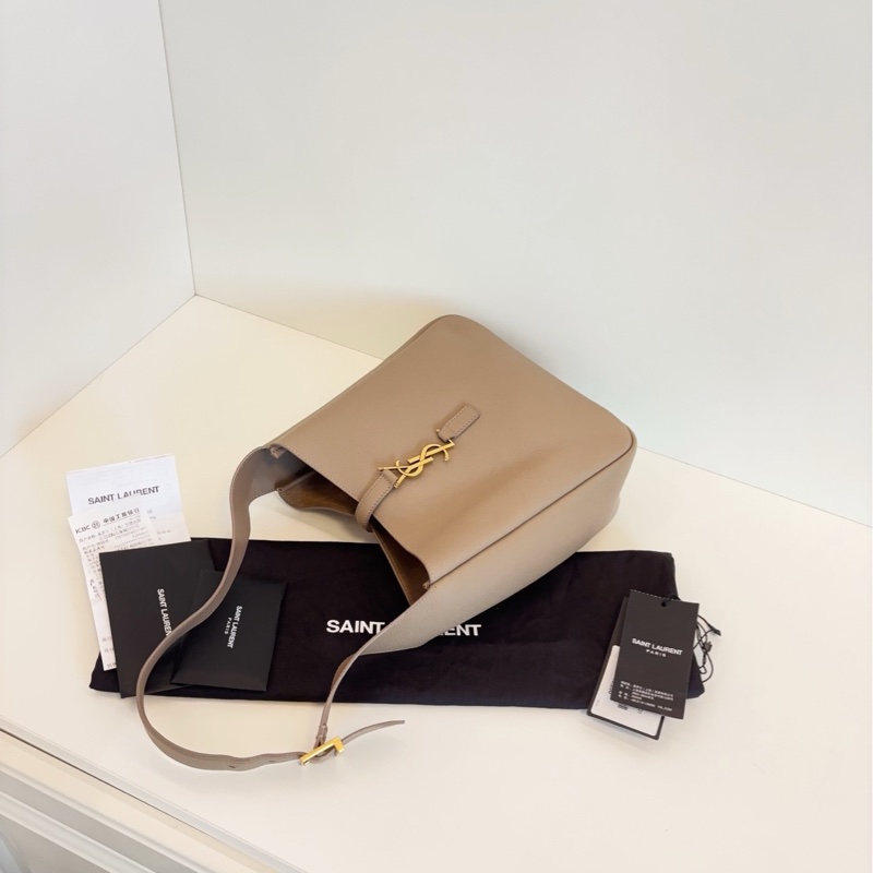 ✨Saint Laurent hobo 水桶包小號 奶茶色 🧋-8