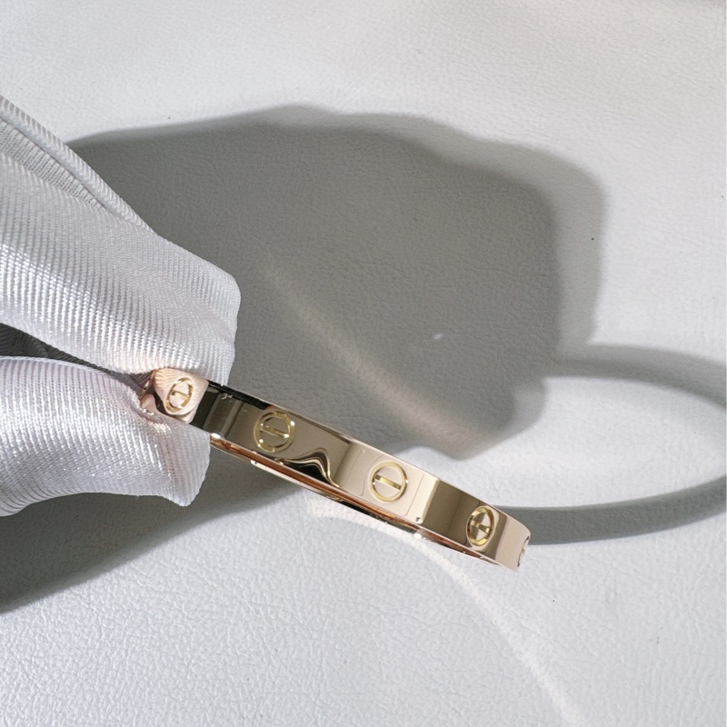 Cartier卡地亞 love系列 寬版玫瑰金手鐲,16號 第四代-5