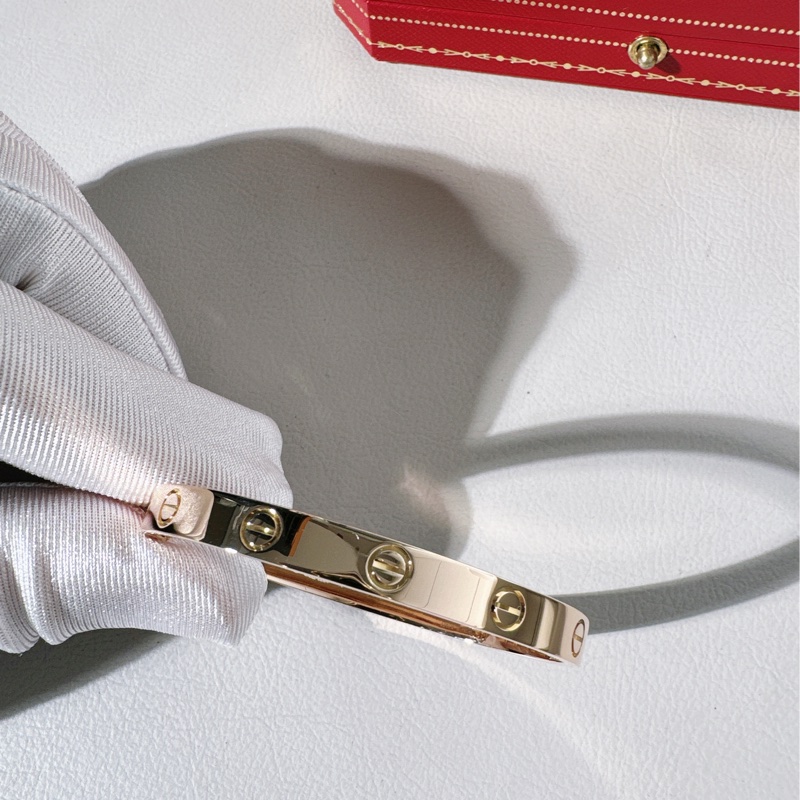 Cartier卡地亞 love系列 寬版玫瑰金手鐲,16號 第四代-6