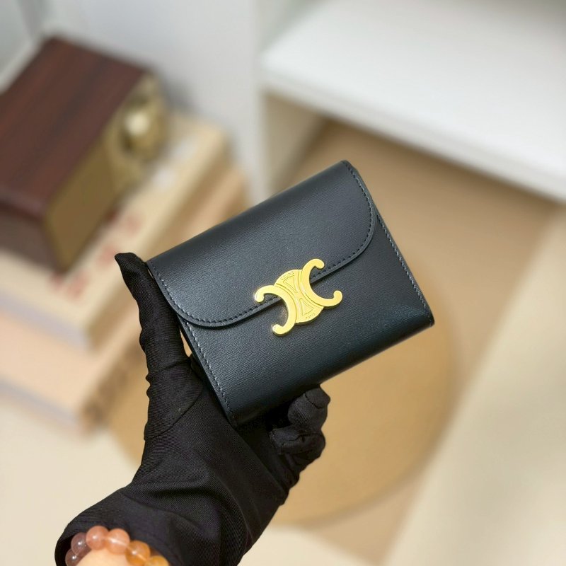 🏷Celine 瑟琳．Triomphe 凱旋門三折短夾-0